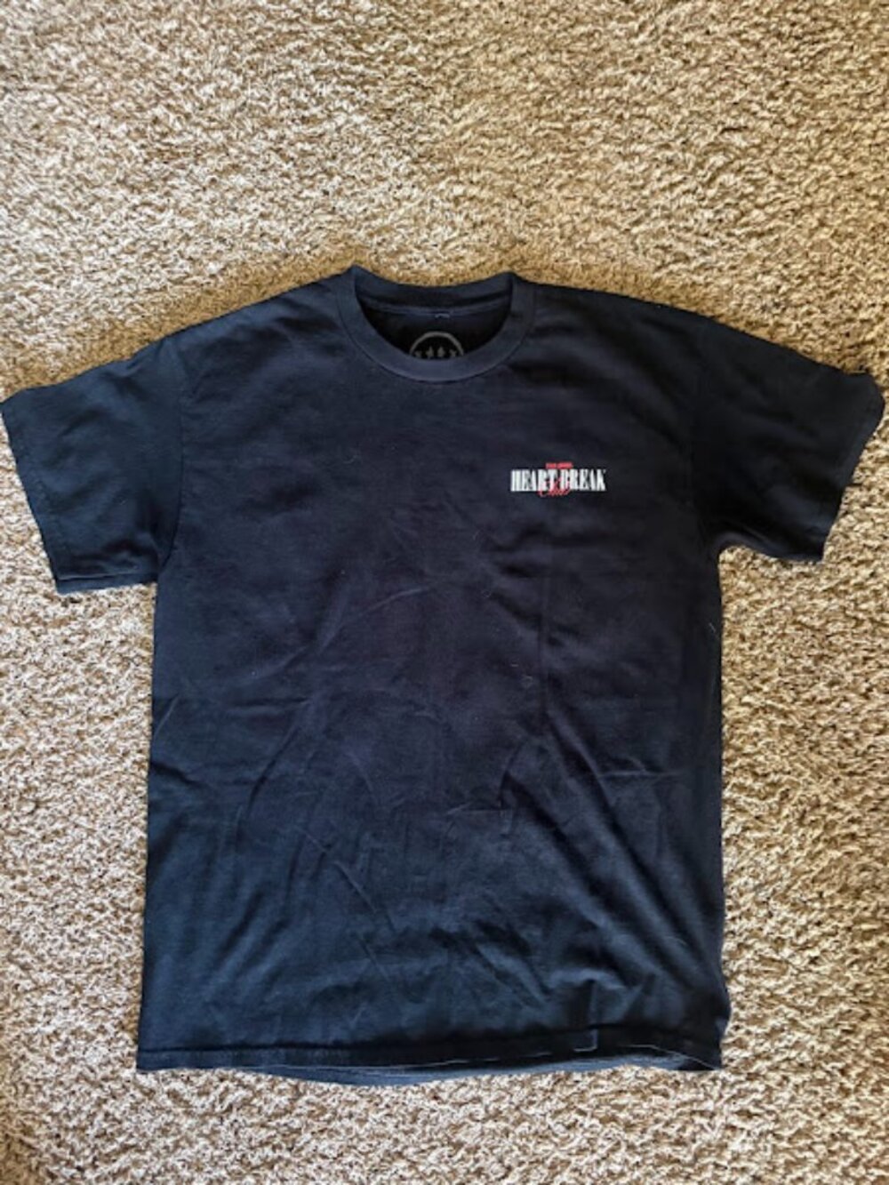 CVLA Los Angeles Heart Break Club Black T-shirt Size Medium